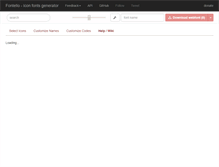 Tablet Screenshot of fontello.com